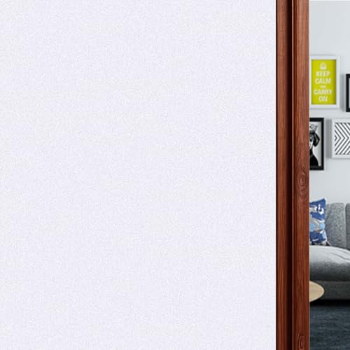Pellicola Statica per Finestre 70 x 220 cm Autoadesive Anti-Uv, Statica, Privacy Pellicole Vetri Finestre Privacy per Cucina, Ufficio, Camera, bianco opaco