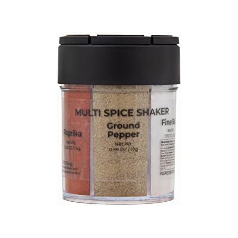 Kamenstein Round Multi Spice Container, Filled with Spices, 3.07 x 3.07 x 4.02 Inch Cover