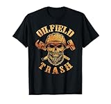 Roughneck Vintage Oilfield Trash T-Shirt, Black, Small, Men's Classic Fit, Short Sleeve, Crew Neck, Solid Black, Imported, Adult, Casual, Vacation, Vintage Theme, Exercise and Fitness
