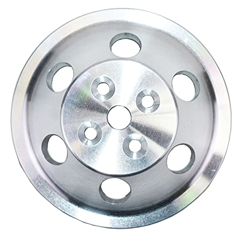 A-Team Performance - Short Water Pump Swp Single-Groove Aluminum Crankshaft Pulley - Compatible With Small Block Chevrolet 262 302 400 #TOP3