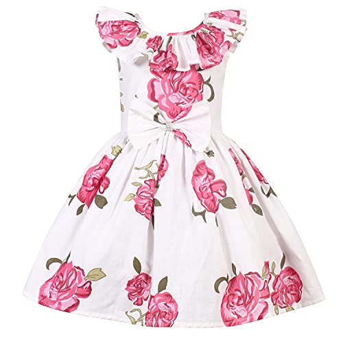 Image of Alina Enterprises Cotton Floral Digital Printed Girl's Frock for Summer
