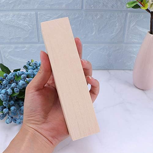 Healifty 3pcs Basswood Carving Blocks Unfinished Rectangular Wooden Wood Blocks for DIY Crafts