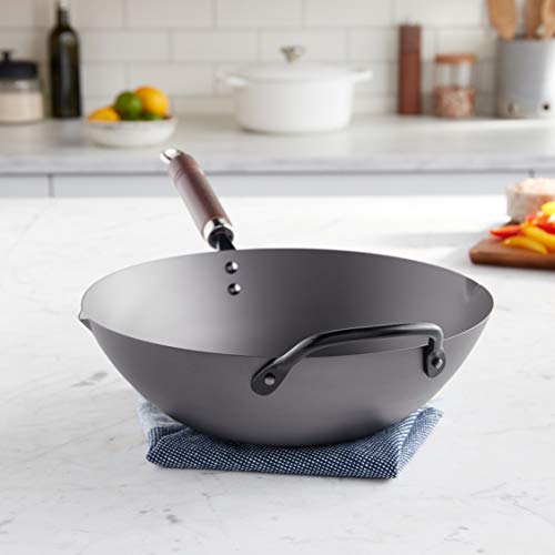 Yoshikawa Black Steel Beijing Wok, 12 #TOP5