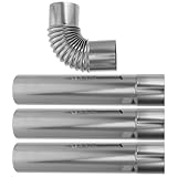 Conduit de cheminée métallique : fabriqué en acier inoxydable, utile et durable, résistant à la rouille, excellent et pratique, pour une utilisation prolongée