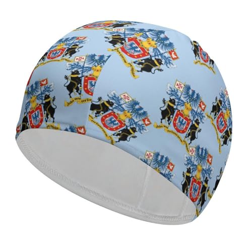 Image of Coat of Arms of Azore Swim Cap for Women Men High Elasticity Swimming Hat Fit Long And Short Hair