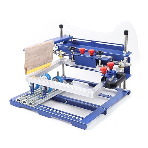 HinLIaDa Curved Screen Printing Machine, Manual Cylinder Press Curved Screen Printer fit for Bottle Tube Pen Rod, for Cylindrical & Conical Products with a Diameter of Less Than 6.69in/170mm