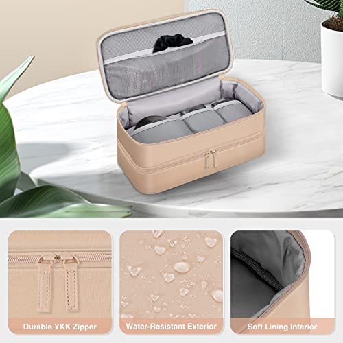 SITHON Reise Tasche für Dyson Supersonic Haartrockner, Doppellagige Tragetasche für Dyson Airwrap Styler für Dyson Corrale Haarglätter für Ionen Föhn AC Motor 1800W Haartrockner (NUR Tasche), Roségold