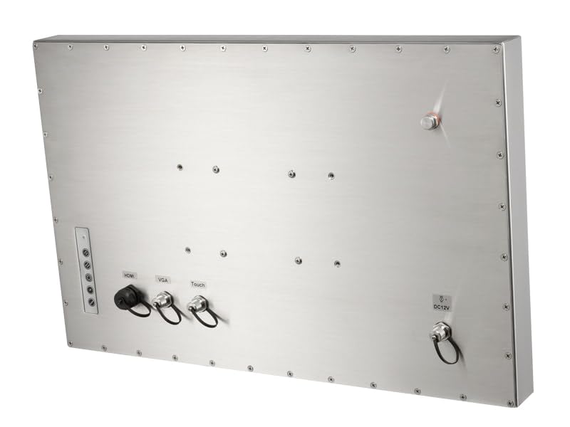 Image of 2409CNH 24 Inch IP69K Waterproof Sunlight Readable Capacitive Touchscreen Monitor, 1000 Nits, HDMI, DVI, VGA, 1920 x 1080 IPS Display, VESA 100mm and 200 x 100mm, 12V DC