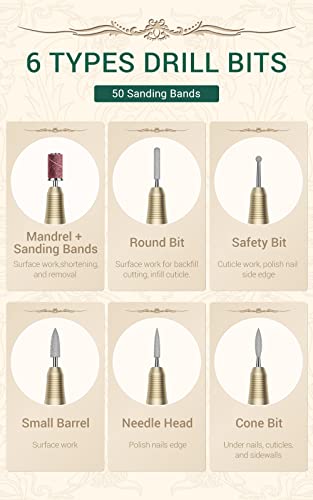 Melodysusie Cordless Gel Nail Lamp With Jade Electric Nail File #TOP4