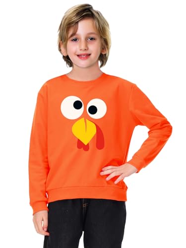 Image of Remimi Kids Halloween Sweatshirt Long Sleeve Thanksgiving Tops 3-14 Years