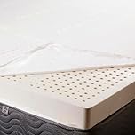 Talatex Natural Dunlop Latex Mattress Topper, Medium Firm Single & Double Bed Topper With Washable Zipped Cover, No Memory Foam Included, Help Relief Shoulder & Back Pain (5x180x200cm)