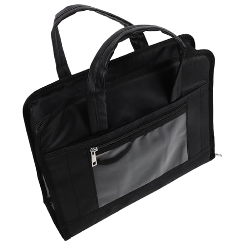 Bolsa organizadora con múltiples compartimentos GALPADA negra de tela Oxford