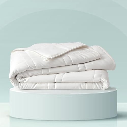 Baloo Weighted Comforter for Adults 20 lb Full/Queen (Pebble White, 90