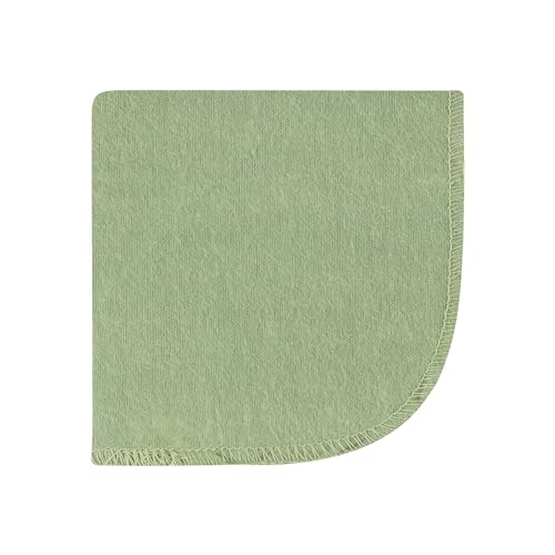 Image of Hudson Baby Unisex Baby Flannel Cotton Poly Washcloths, Eucalyptus 10Pk, One Size