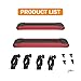 16.3 Inch Ski and Snowboard Rack for Car Roof, with TPV Rubber Padding and Lock, Fit 2 Pairs of Skis or 2 Snowboards, Mounting System Fits for Square/Round/Aero/Oval Cross Bars, Red