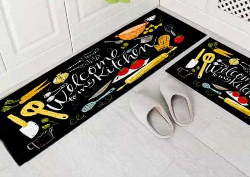 Handloomentic Microfiber with Latex Backing Kitchen Floor Mat & Runner Anti-Skid Washable (18 x55 Inch Runner & 17 x 26 Inch Mat) (Set of 2,Welcome Kitchen Printed) (B09SJRZQNQ) Amazon Price History, Amazon Price Tracker