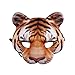 Orynosiy Fashion 3D Animal Mask Tiger Mask Women and Men Half Face Halloween Mask Animal Party Masquerade Costume Props(Yellow)
