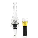 LeDutch Wine Aerator Decanter Set with Vacuum Pump Stopper-Premium Aerating Spout Decanter