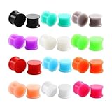 QUXVUIS Piercing de oreja flexible disponible en 12 colores divertidos, ligero, cómodo, adecuado para fiestas, 9/16 pulgadas (14 mm). Puedes elegir el tamaño por ti mismo.