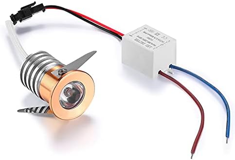 EMFYL Lampen LED Licht Mini Verwend LED Downlight 3W AC 220-240V LED Spot licht wit/zwart/goud/zilver lichaam wit/warm/koud wit (Kleur : Warm White, Grootte : Gold body)