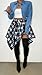 Women's Plaid Skorts Skirts High Waist Tie Front Pleated Summer Asymmetrical A-Line Short Skirt Clubwear Black White