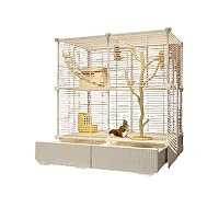 Amazon | AOUGN 【多層構造・小動物用大型ケージ】大型縦長金網ケージ