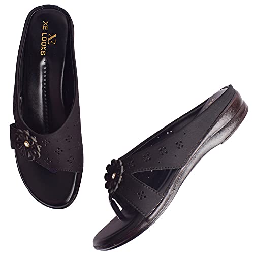 XE Looks Comfortable Stylish Flat Slippers For Women (B09FJZSM9F) Amazon Price History, Amazon Price Tracker