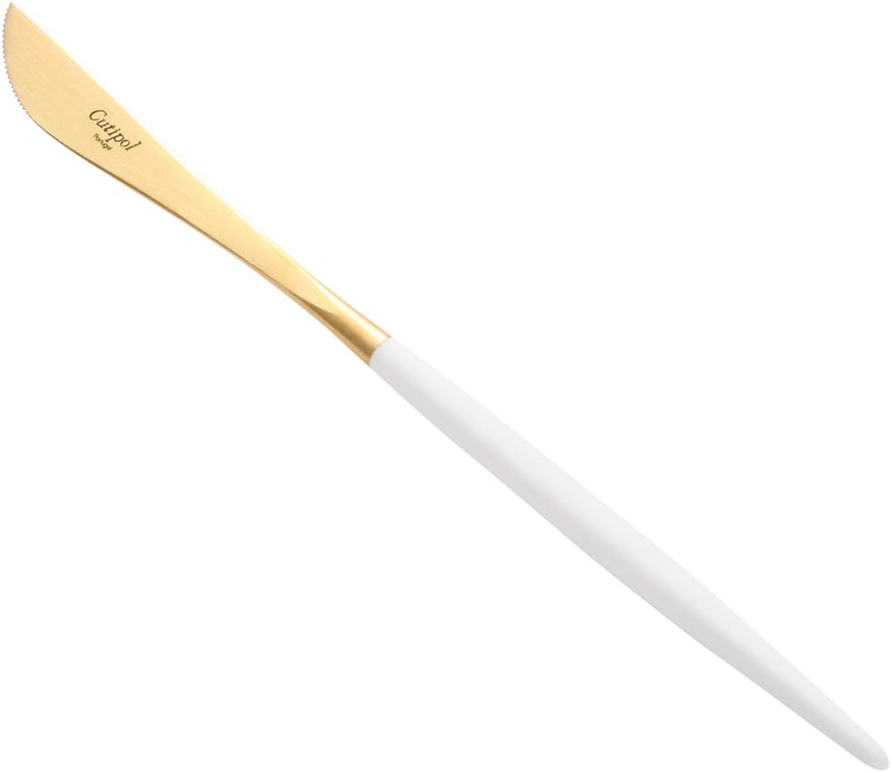 Cutipol GOA White x Gold Dessert Knife