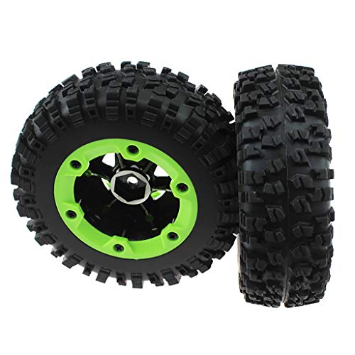 Vibolaa 4PCS 1/12 Scale Car RC Truck Tires, Upgrade 110mm Rubber Wheels Spare