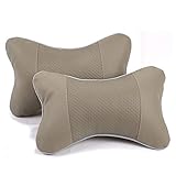 cojin reposacabezas sofa 【Diseño compacto de forma de hueso】Tamaño: 18 x 28 cm. La correa de resorte trasera se puede utilizar para mantener el asiento en su lugar. La fácil instalación y el diseño fácil de usar garantizan un ajuste natural para todo tipo de tamaños de cabeza. Puede aliviar el dolor de cuello y mantener la salud.