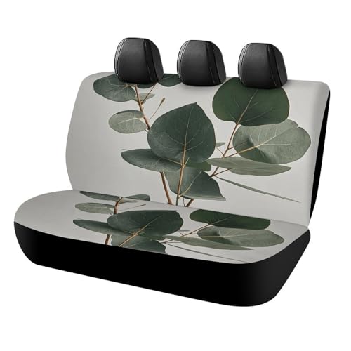 Housse de siège de voiture imperméable universelle motif eucalyptus pour SUV et camion