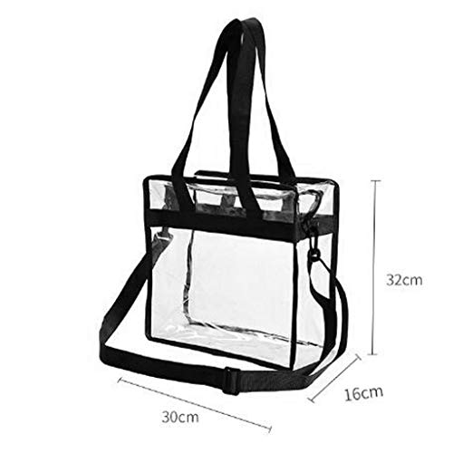 menolana Bolsa Transparente em PVC Bolsa Transparente Bolsa com Zíper Segurança Evento Estádio - Pre