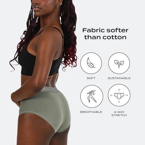 Image of Woxer Women's Classic Seamless Boyshort Panties, Soft Modal Fabric with No Roll Inseam, Chafe-Free, Breathable Design
