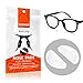 SURMAP Eyeglass Nose Pads, Comfort Soft Silicone Glasses Nose Pad, Anti-Slip Heighten Air Chamber Glasses Grips for Eyeglasses and Sunglasses, with Sticky Backing (10 Pairs, Clear)