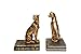 Comfy Hour Gold Cheetah Decorative Bookends, Unique Leopard Wildlife Art Book Ends for Shelves, Heavy Duty Resin Animal Statues for Books, 1 Pair