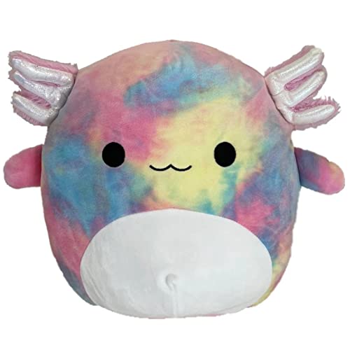 Image of Squishmallow Official Kellytoy Collectible Sea Life Squad Squishy Soft Animals Ocean Fish (Rainbow, Tinley Axolotl, 5 Inch)