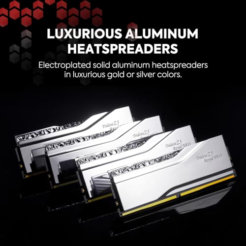 G.SKILL Trident Z5 Royal Neo Series DDR5 RAM (AMD Expo) 32GB (2x16GB) 6400MT/s CL30-39-39-102 1,40V Desktop Computer Memory U-DIMM - Prata (F5-6400J3039G16GX2-TR5NS) - Imagem 4
