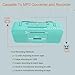 Portable Retro Stylish Cassette Player Recorder Boombox with Bluetooth,USB,AM/FM Radio,Tape Player/Recording,USB Playback/Recording,Cassette to MP3 Converter,Earphone Jack,AC/DC Powered(Teal)