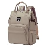 Pomelo Best Moderner Wickelrucksack für Mama Papa – Stylischer Familienrucksack mit Großer Öffnung, Wickelunterlage, Wasserdichtem Material und Praktischer Organizer-Struktur