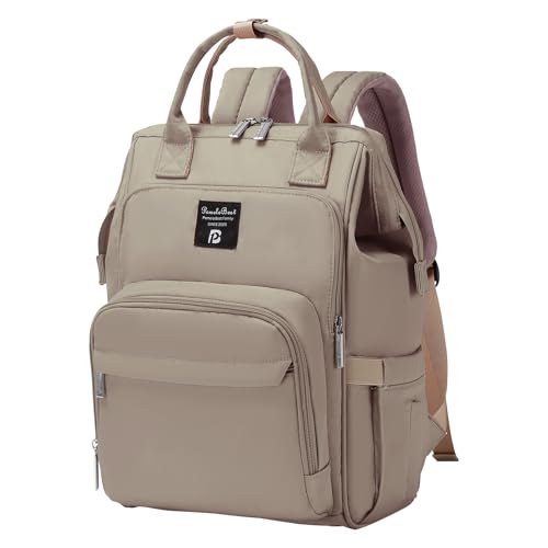 Pomelo Best Moderner Wickelrucksack für Mama Papa Stylischer Familienrucksack mit Großer Öffnung Wickelunterlage Wasserdichtem Material und Praktischer Organizer-Struktur