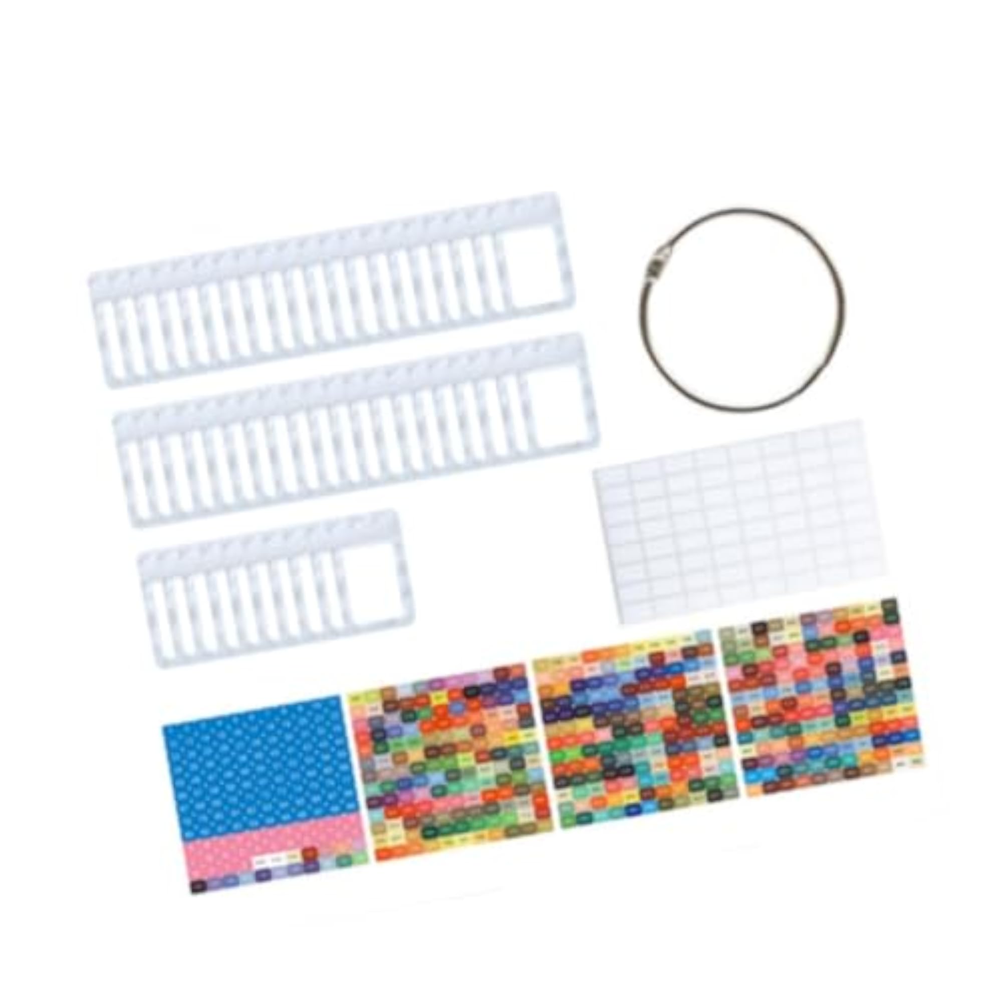 50x Rhinestones Storage Bag Resealable Carry Case for Beads, White