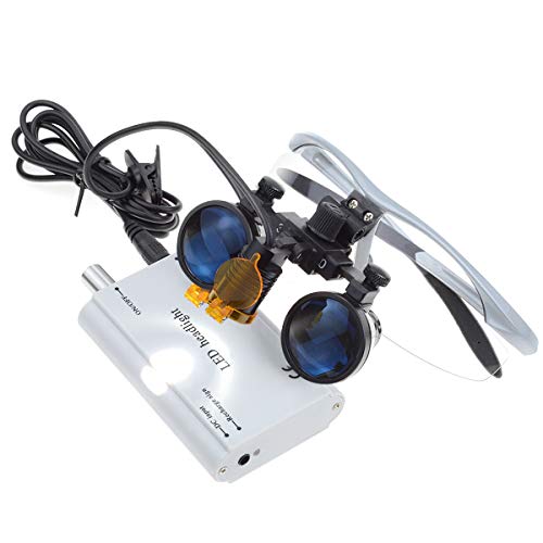 Bonew 3.5X Loupes Head Lamp With Filter Clip-On Type Carry Type + Aluminum Box Dy-004 (Silver) #TOP4