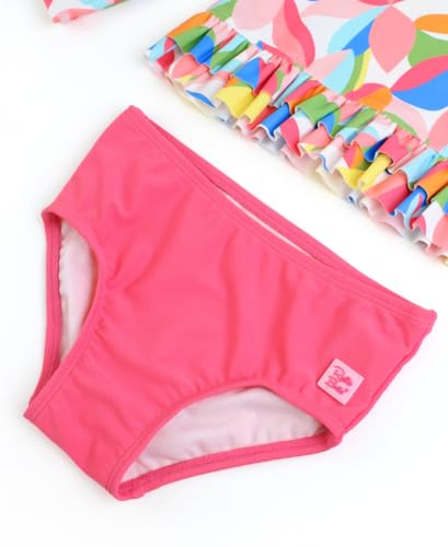 RuffleButts Baby/Toddler Girls Ruffle Hem Rash Guard 2-Piece UPF50+ Sun Protected Swimsuit4