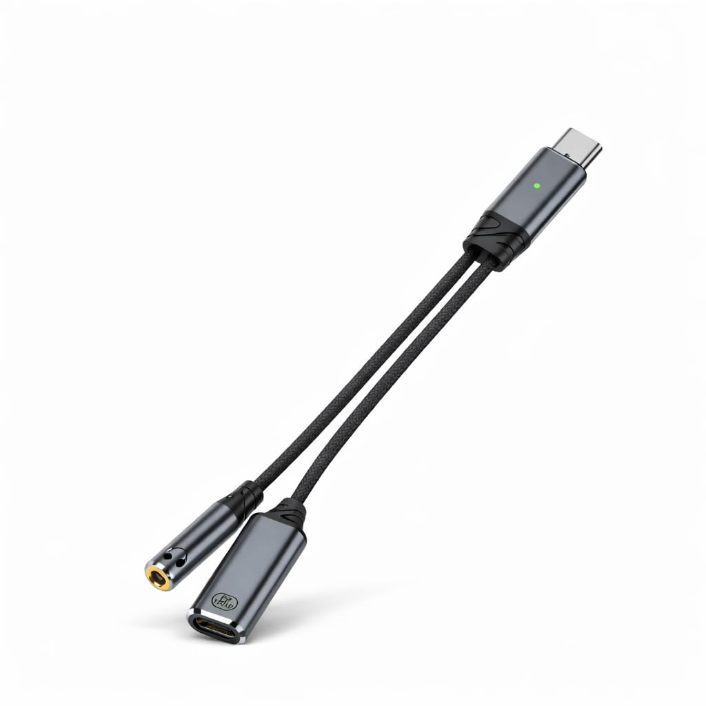 Mizi [2025 Upgraded USB-C to 3.5mm Headphone & Charger Adapter – 2-in-1 Type-C Audio Dongle with Hi-Res DAC & Fast Charging – Compatible with iPhone 16/15, Galaxy S25/S24, Pixel, iPad - Grey-image-6