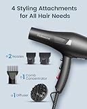 HappyGoo Hair Dryer Professional Ionic Hairdryer Fast Drying Salon with 2 Speed 3 Heat Setting, Cool Button, with Diffuser, Nozzle, Concentrator Comb for Women Man - Image 6