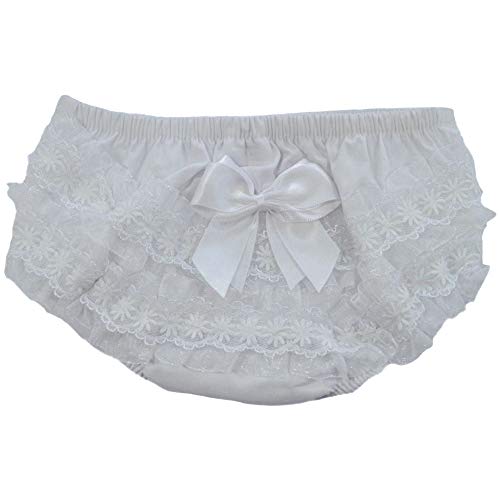 Soft Touch Culotte à volants pour bébé fille 0 à 18 mois Blanc, blanc, 18 mois