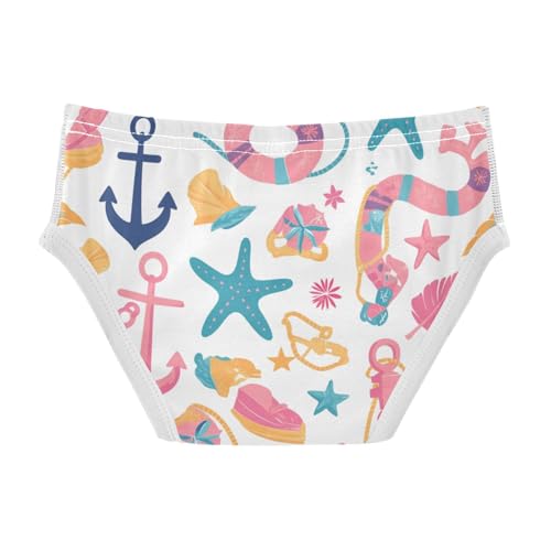 KLL Nautical Themed Simple Anchors Baby Boys Cotton Nighttime Underwear Breathable Children Panties2