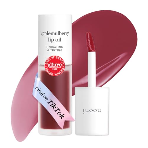 NOONI Korean Lip Oil - Applemulberry- pH Color-Changing Plumping Lip Gloss