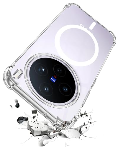 Image of Jkobi Shockproof Crystal-Clear Back Cover for Vivo X200T (Magsafe Wireless Support | Drop & Camera Protection | Hard Polycarbonate)