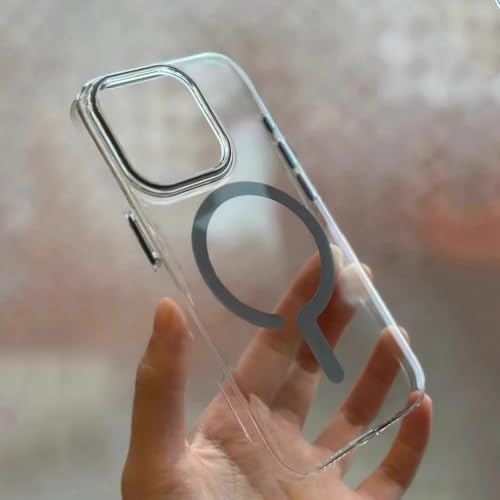 IRTGFG Capa magnética com botões metálicos cinza titânio para iPhone 16 Plus (para iPhone 16 Plus/verde)